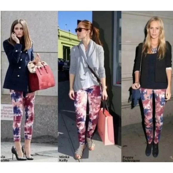 Paige Colorful Verdugo Ultra Skinny Tie Dye Jeans, sz 29 - Picture 2 of 10